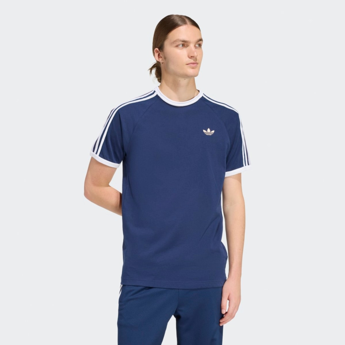adidas Camiseta 3 Rayas - Azul marino/Celeste