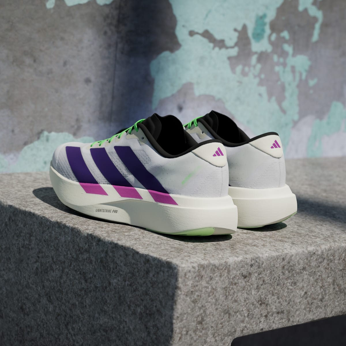 adidas Adizero Evo SL - Blanco/Morado vista 4