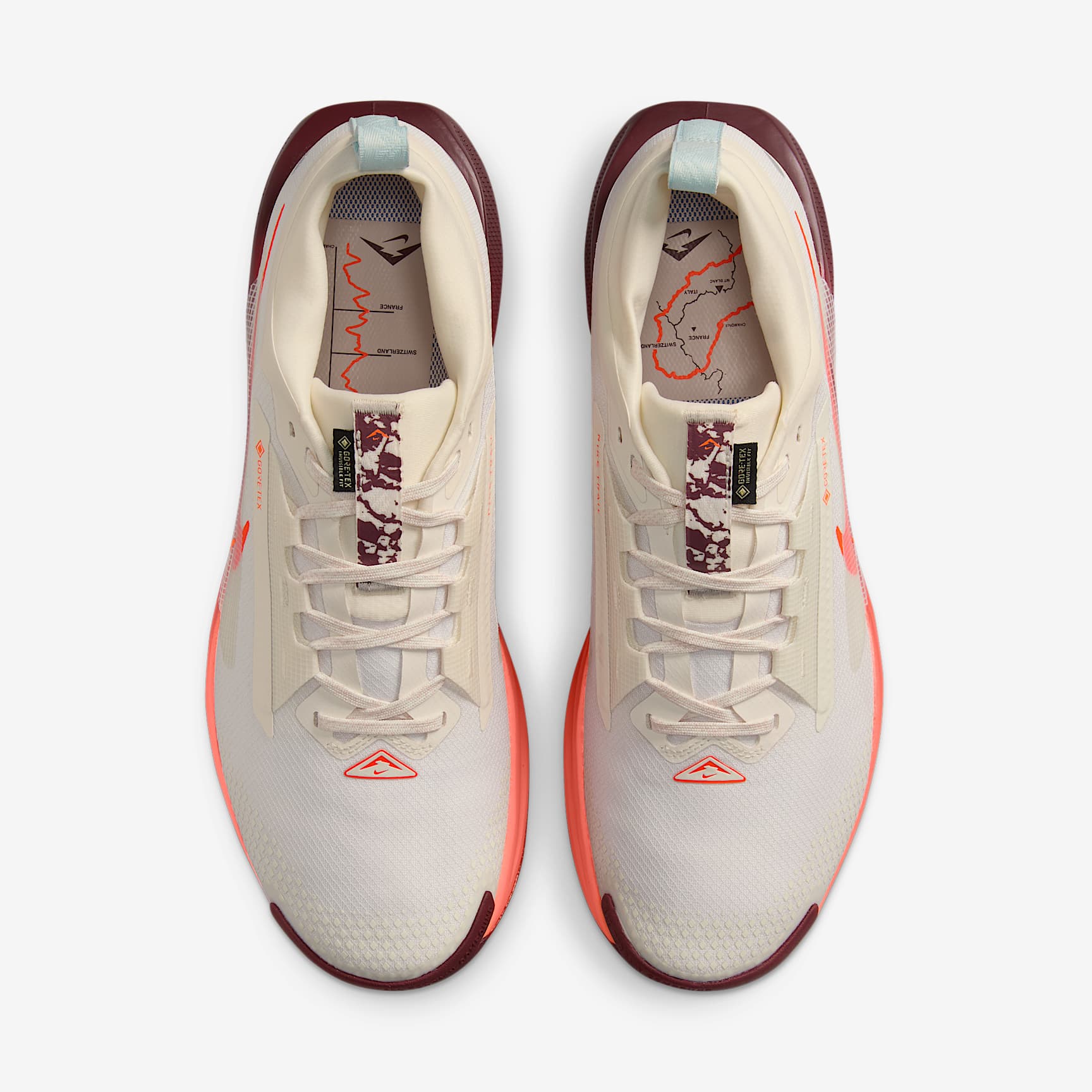 Nike Pegasus Trail 5 GORE-TEX - Crema/Naranja vista 4